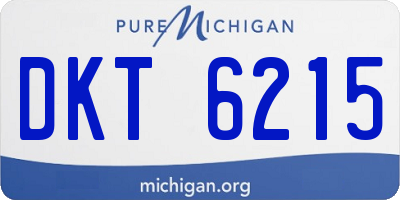 MI license plate DKT6215