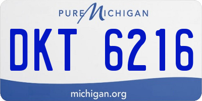 MI license plate DKT6216