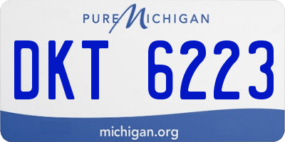 MI license plate DKT6223