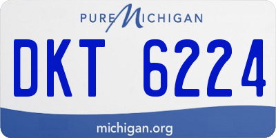 MI license plate DKT6224