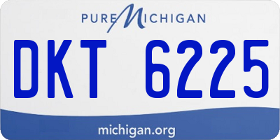MI license plate DKT6225