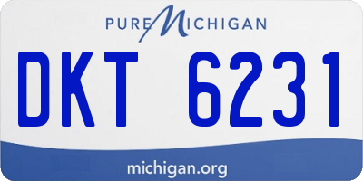 MI license plate DKT6231