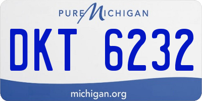 MI license plate DKT6232