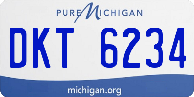 MI license plate DKT6234