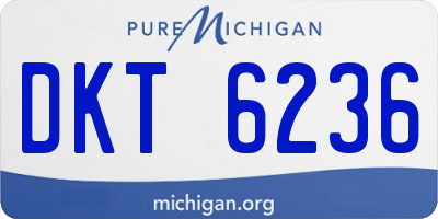 MI license plate DKT6236