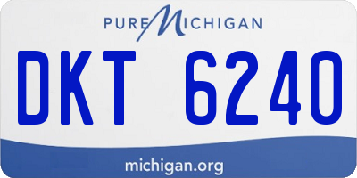 MI license plate DKT6240