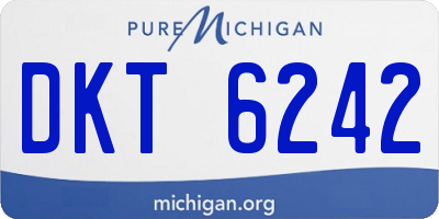 MI license plate DKT6242