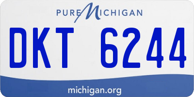 MI license plate DKT6244