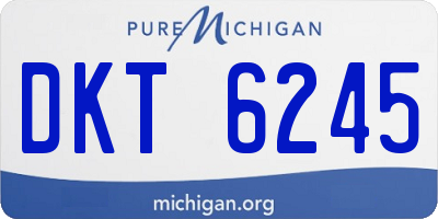 MI license plate DKT6245