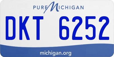 MI license plate DKT6252