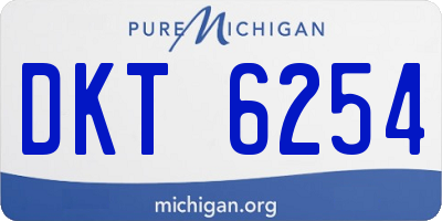MI license plate DKT6254