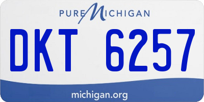 MI license plate DKT6257
