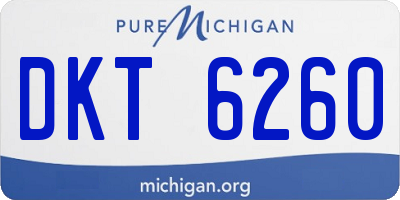 MI license plate DKT6260
