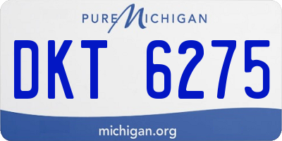 MI license plate DKT6275