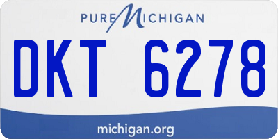 MI license plate DKT6278