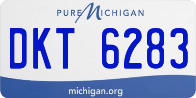 MI license plate DKT6283
