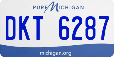 MI license plate DKT6287
