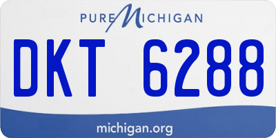 MI license plate DKT6288
