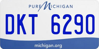 MI license plate DKT6290