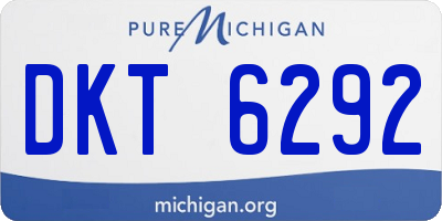 MI license plate DKT6292