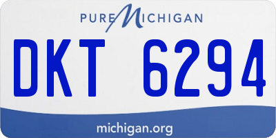 MI license plate DKT6294