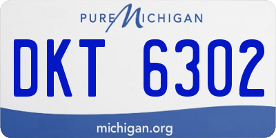 MI license plate DKT6302