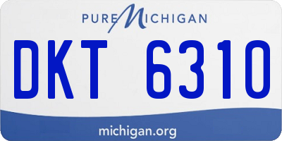 MI license plate DKT6310