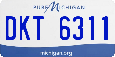 MI license plate DKT6311