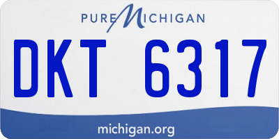 MI license plate DKT6317