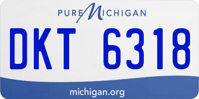 MI license plate DKT6318