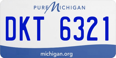 MI license plate DKT6321
