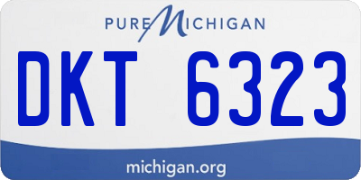 MI license plate DKT6323