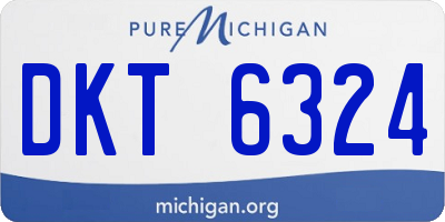 MI license plate DKT6324