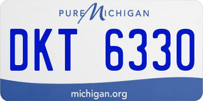 MI license plate DKT6330