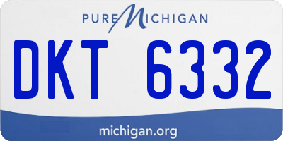 MI license plate DKT6332