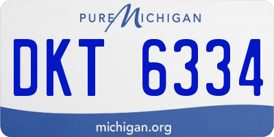 MI license plate DKT6334