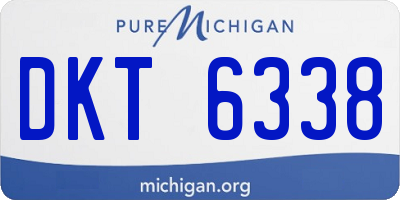 MI license plate DKT6338