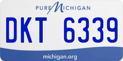 MI license plate DKT6339