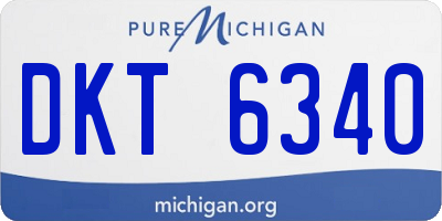 MI license plate DKT6340
