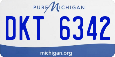 MI license plate DKT6342