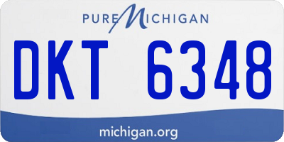 MI license plate DKT6348