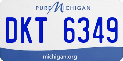 MI license plate DKT6349