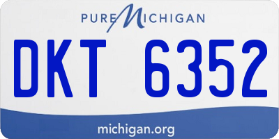 MI license plate DKT6352