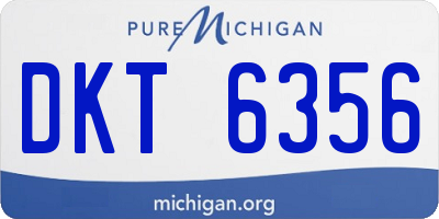 MI license plate DKT6356