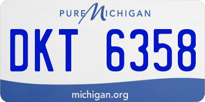 MI license plate DKT6358