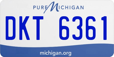 MI license plate DKT6361