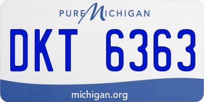 MI license plate DKT6363