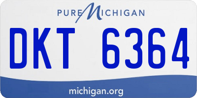 MI license plate DKT6364
