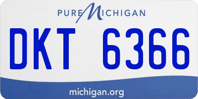 MI license plate DKT6366