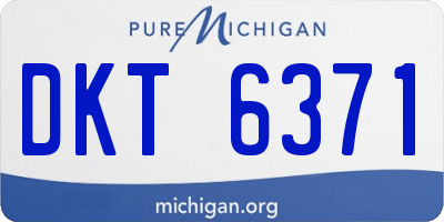 MI license plate DKT6371
